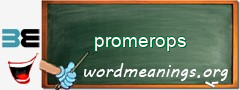 WordMeaning blackboard for promerops